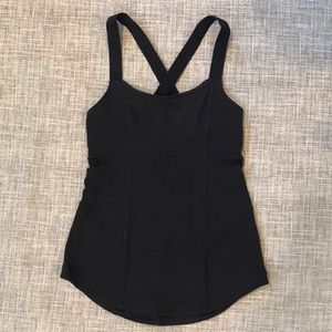 Black lululemon workout top, size 4
